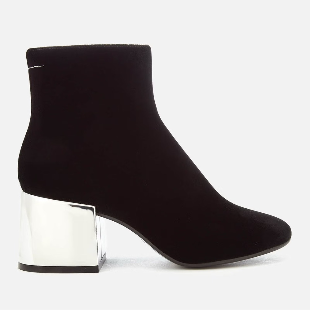 Maison Margiela MM6 Velvet Silver boots black 39 - Picture 2 of 16